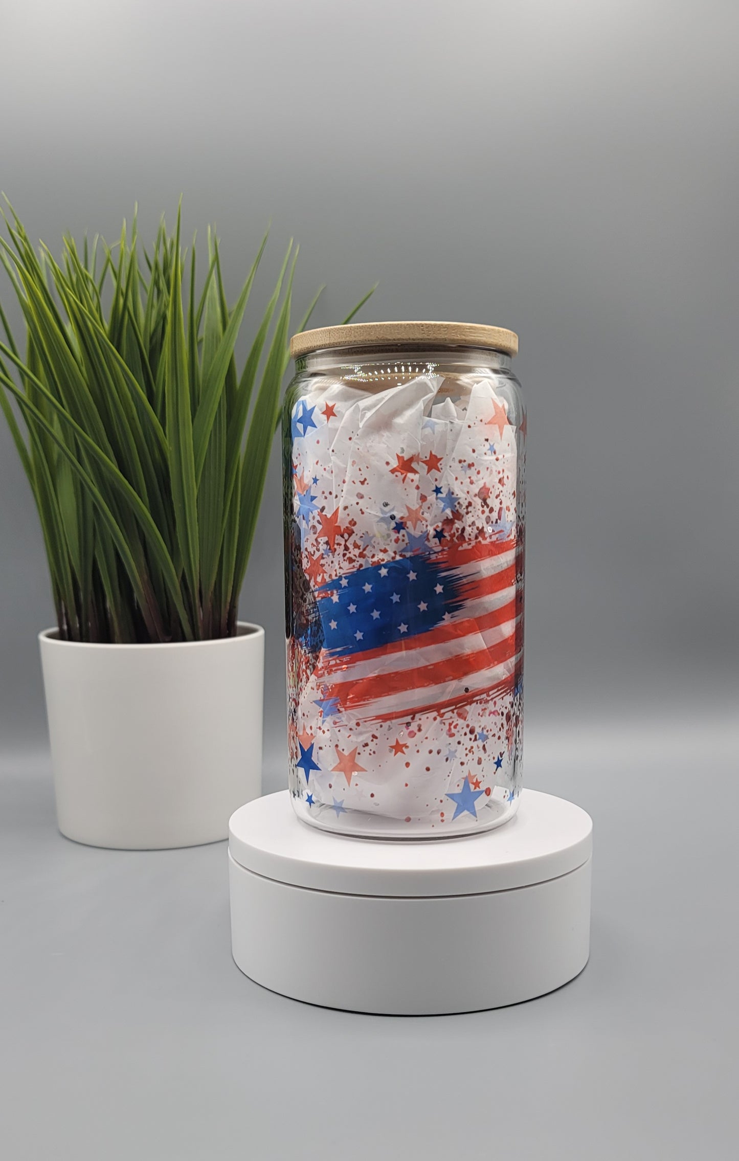 Star Spangled USA Flag Libbey